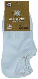 5X BIAŁE STOPKI DAMSKIE SKARPETKI AURA.VIA 38-41