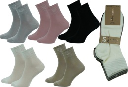 5x GŁADKIE SKARPETKI BAMBUSOWE stopki damskie COSAS 39-42