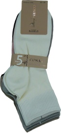 5x GŁADKIE SKARPETKI BAMBUSOWE stopki damskie COSAS 39-42