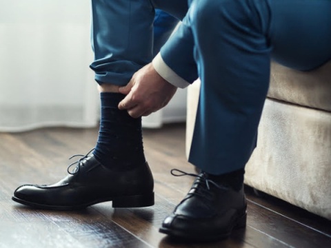 5x SKARPETY MĘSKIE CZARNE bawełna AURA.VIA 43-46