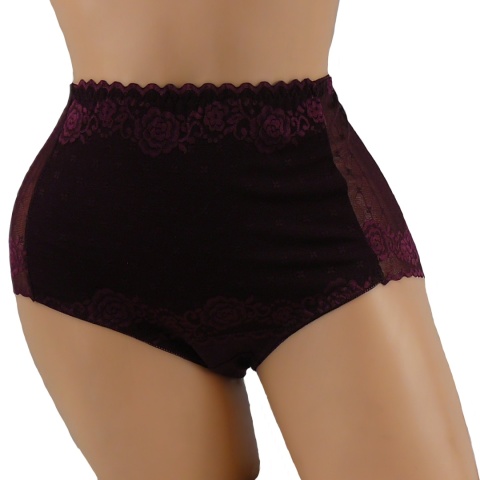 DAMSKIE KORONKOWE majtki DORIMODES 336 PLUS SIZE bordowe 2XL