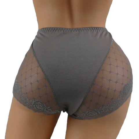 DAMSKIE KORONKOWE majtki DORIMODES 336 PLUS SIZE brązowe 2XL