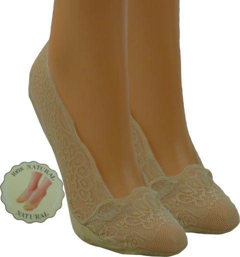 STOPKI KORONKOWE BALERINKI QEMEN BEŻOWE roz. 39-42