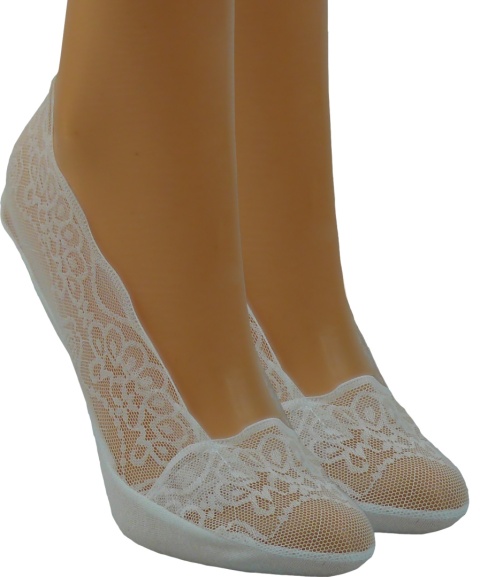 STOPKI KORONKOWE BALERINKI QEMEN BIAŁE roz. 39-42