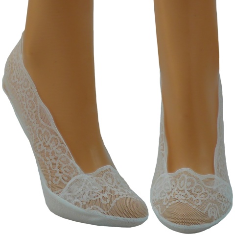 STOPKI KORONKOWE BALERINKI QEMEN BIAŁE roz. 39-42