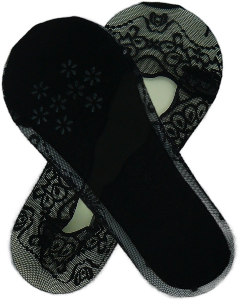 STOPKI KORONKOWE BALERINKI QEMEN CZARNE roz. 35-38