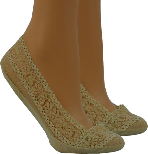 KORONKOWE BALERINKI baletki STOPKI DAMSKIE BAMBOO jasny beż39-42