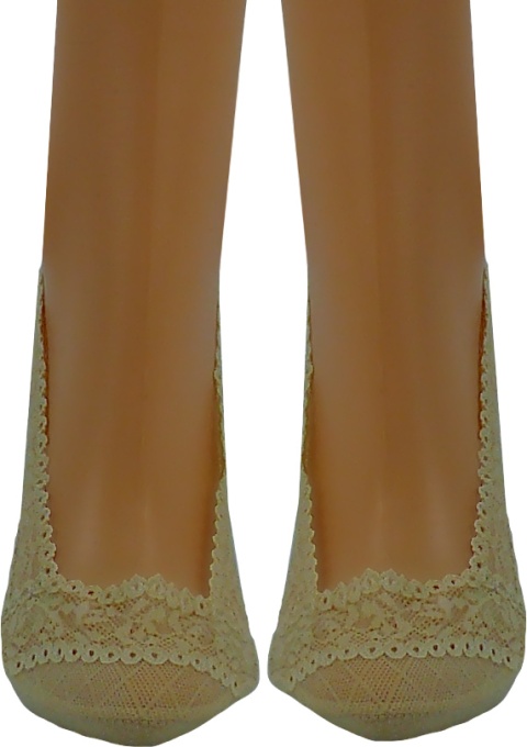 KORONKOWE BALERINKI baletki STOPKI DAMSKIE BAMBOO jasny beż39-42