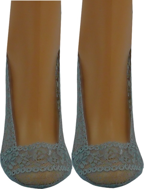 KORONKOWE BALERINKI baletki STOPKI DAMSKIE BAMBOO szare 39-42