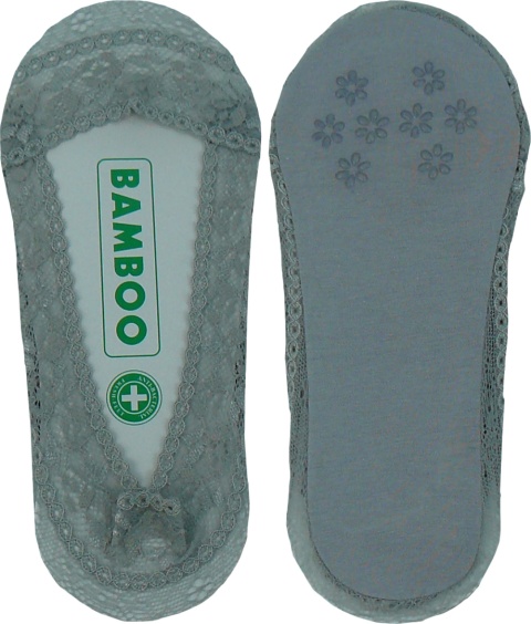 KORONKOWE BALERINKI baletki STOPKI DAMSKIE BAMBOO szare 39-42