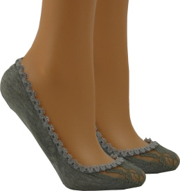 KORONKOWE BALERINKI baletki STOPKI DAMSKIE GNG szare 39-42