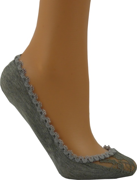 KORONKOWE BALERINKI baletki STOPKI DAMSKIE GNG szare 39-42