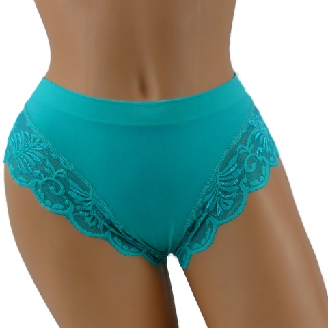 KAROMI MAJTKI DAMSKIE figi KORONKOWE roz. uniwersalny zielone