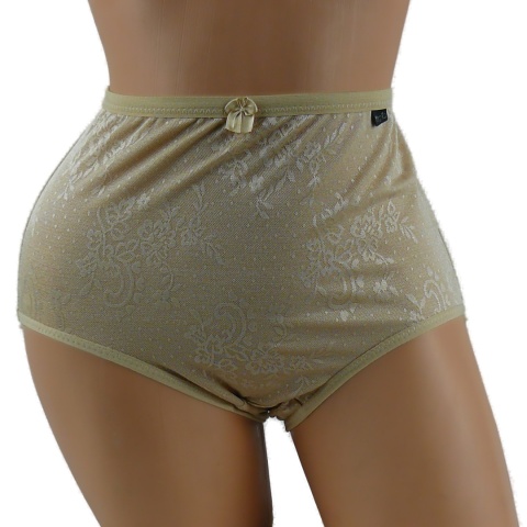 MAJTKI figi DAMSKIE Z WYSOKIM STANEM Mengni Rouzi 5XL beżowe