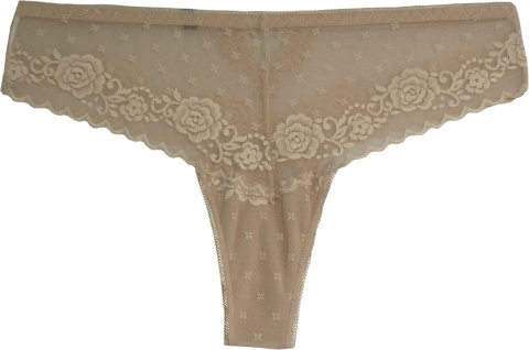 AniaLULO 232 STRINGI KORONKOWE 3XL beżowe