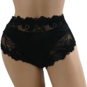 KAROMI DAMSKIE MAJTKI figi koronkowe PLUS SIZE 2XL czarne
