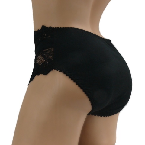 KAROMI DAMSKIE MAJTKI figi koronkowe PLUS SIZE 2XL czarne