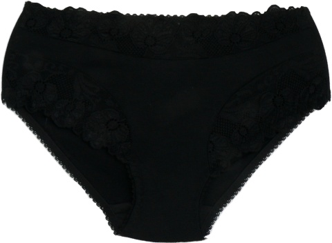 KAROMI DAMSKIE MAJTKI figi koronkowe PLUS SIZE 2XL czarne