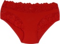 DAMSKIE MAJTKI KORONKOWE Yibili 0477 XL czerwone
