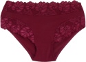 DAMSKIE MAJTKI KORONKOWE Yibili 0477 XL bordowe