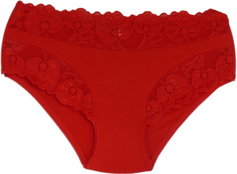 DAMSKIE MAJTKI KORONKOWE Yibili 0477 XL czerwone