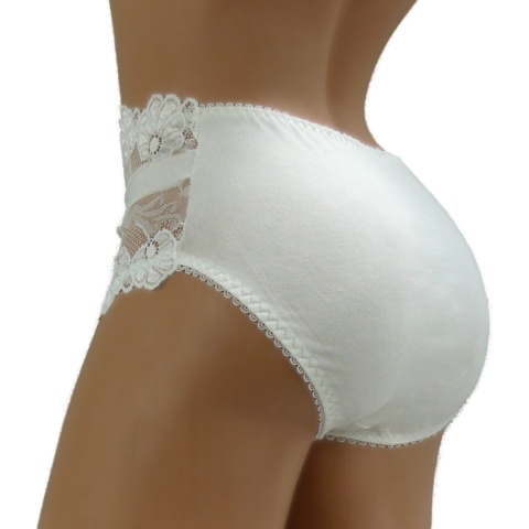 DAMSKIE MAJTKI KORONKOWE Yibili 0477 XL ecru