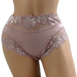 DAMSKIE MAJTKI KORONKOWE Yibili 0477 2XL różowe