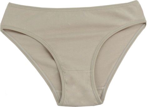 GŁADKIE BAWEŁNIANE MAJTKI figi MŁODZIEŻOWE 61082 M beżowe
