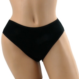 GŁADKIE BAWEŁNIANE MAJTKI figi MŁODZIEŻOWE 61082 L czarne