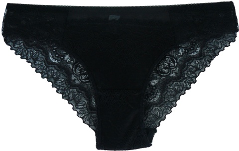 KORONKOWE BAWEŁNIANE MAJTKI Ania Lu Lo 253 4XL czarne