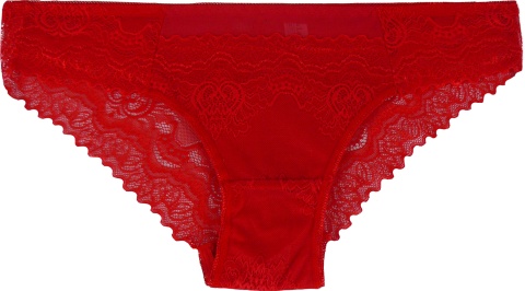 KORONKOWE BAWEŁNIANE MAJTKI Ania Lu Lo 253 2XL czerwone