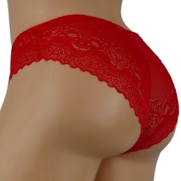 KORONKOWE BAWEŁNIANE MAJTKI Ania Lu Lo 253 3XL czerwone