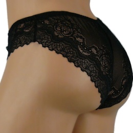 KORONKOWE BAWEŁNIANE MAJTKI Ania Lu Lo 209 2XL czarne