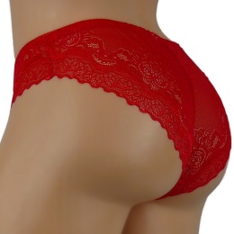 KORONKOWE BAWEŁNIANE MAJTKI Ania Lu Lo 253 2XL czerwone