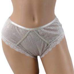 KORONKOWE DAMSKIE stringi PLUS SIZE 374 beżowe 3XL