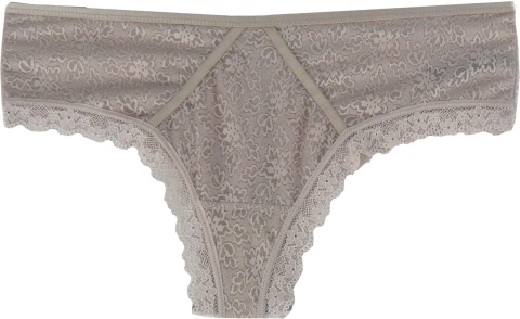 KORONKOWE DAMSKIE stringi PLUS SIZE 374 beżowe 3XL