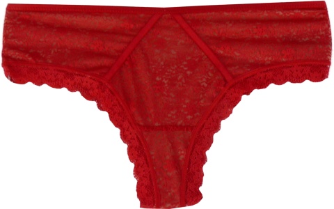 KORONKOWE DAMSKIE stringi PLUS SIZE 374 czerwone XL