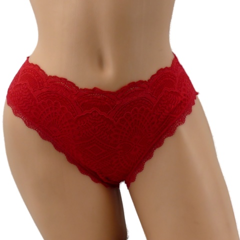 MAJTKI DAMSKIE KORONKOWE FULINA 406 czerwone M/L
