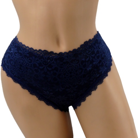 MAJTKI DAMSKIE figi KORONKOWE 3XL granatowe 2326