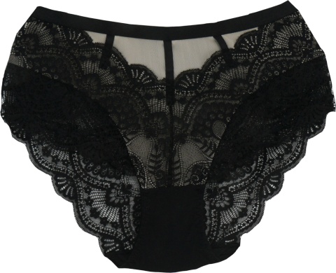 PLUS SIZE MAJTKI DAMSKIE KORONKOWE Ania Lu Lo 281 2XL czarne