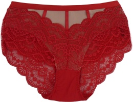 PLUS SIZE MAJTKI DAMSKIE KORONKOWE Ania Lu Lo 281 4XL czerwony