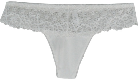 Sexy ZMYSŁOWE koronkowe majtki STRINGI ecru XL