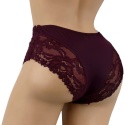 DAMSKIE KORONKOWE majtki figi 2XL bordowe Yibili