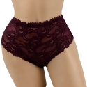 DAMSKIE KORONKOWE majtki figi 2XL bordowe Yibili