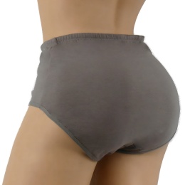 GŁADKIE BAWEŁNIANE MAJTKI DAMSKIE figi MAXI 728 XL brązowe