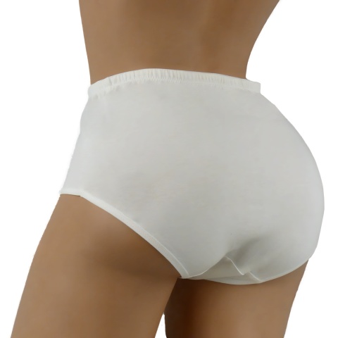 GŁADKIE BAWEŁNIANE MAJTKI DAMSKIE figi MAXI 728 3XL ecru