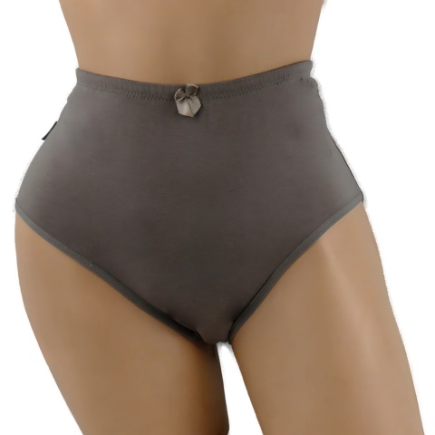 728 DORIMODES GŁADKIE BAWEŁNIANE MAJTKI DAMSKIE figi MAXI XL brązowe