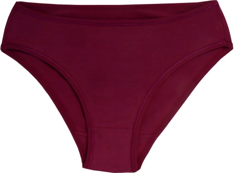 GŁADKIE BAWEŁNIANE MAJTKI figi MŁODZIEŻOWE 61082 L bordowe