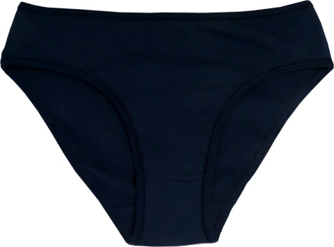 GŁADKIE BAWEŁNIANE MAJTKI figi MŁODZIEŻOWE 61082 M granatowe