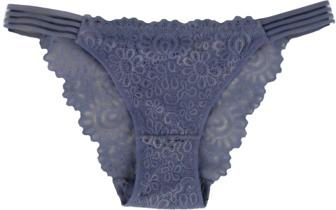 LULALO 179 KORONKOWE MAJTKI BRAZYLIANY denim L